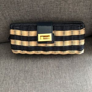 JCrew wicker clutch